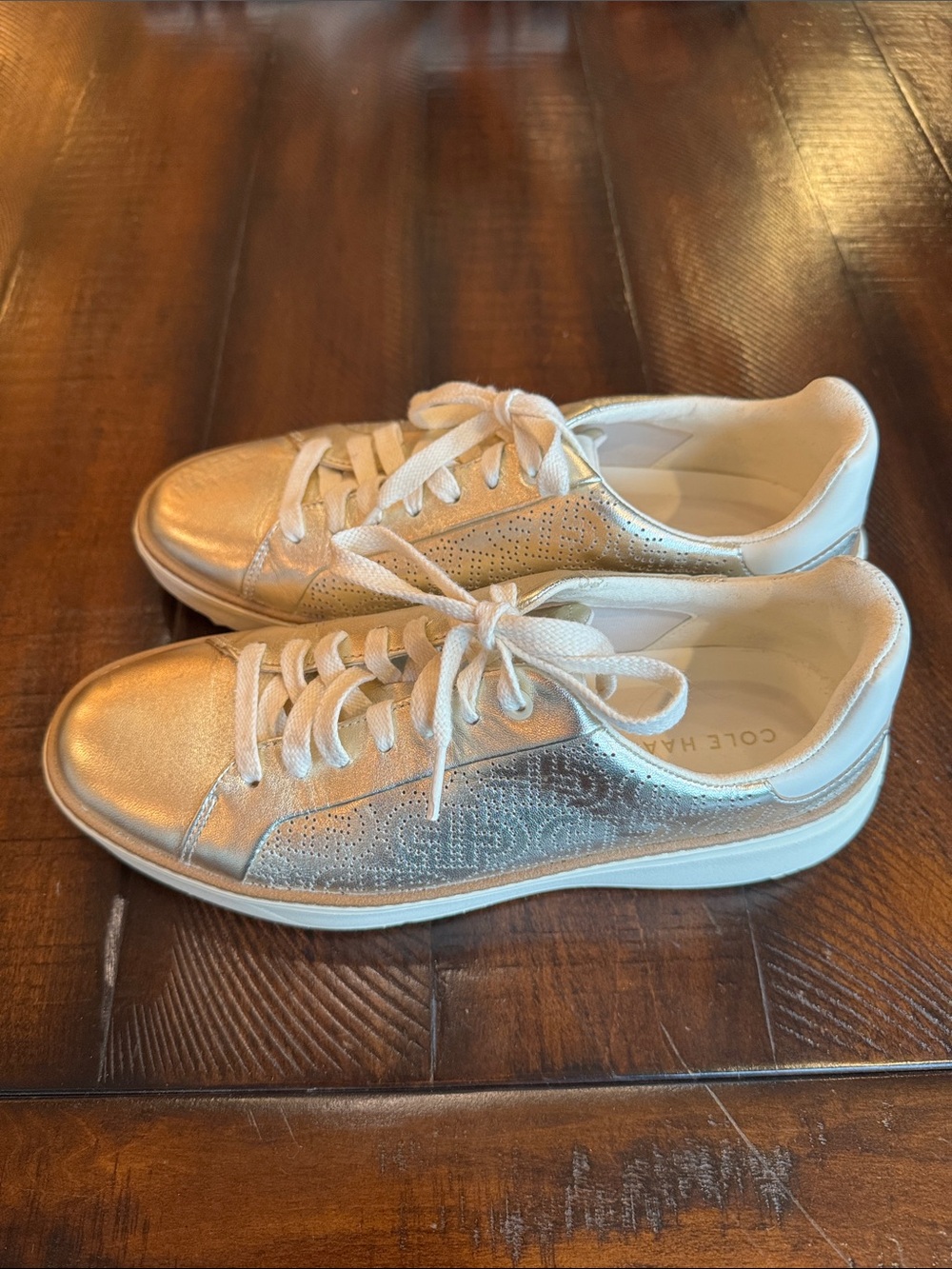 Cole Haan Women's Gold Metallic Grand Pro Topspin Sneakers